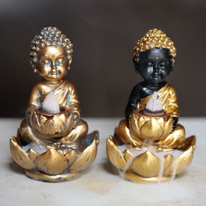 Puckator Small Buddha and Lotus Backflow Incense Burner
